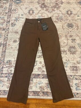 Brown Straight-Leg jeans